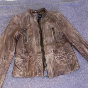 Brown (REAL) leather jacket